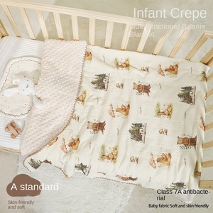 Couverture d'emmaillotage pour bébé en mousseline douce et écologique en coton biologique à prix raisonnable, marque privée, à pois, style européen-américain - Product Image 2