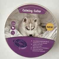 Collier apaisant pour chien réglable et personnalisé, 38 cm/63 cm, imperméable, en matériau TPR, réduit l'anxiété, emballage en boîte en aluminium