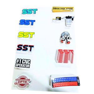 Vòng rõ ràng logo nhựa dán nhãn in ấn tùy chỉnh OEM có thể ghi Sticker hai mặt in ấn nhãn không thấm nước - Product Image 6