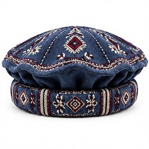 Casquettes afghanes pour homme, en coton noir, légères et respirantes, style Pakol, traditionnelles de Chitrali, Topi musulman, toutes saisons - Product Image 2