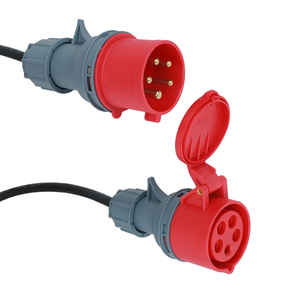 5 Core 32A prise industrielle IP44 connecteur 5P16A connecteur rouge 50CM 1M cordon d'alimentation - Product Image 3