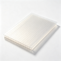 Tôle de polycarbonate creuse gaufrée durable, imperméable, pour abri de voiture et auvent