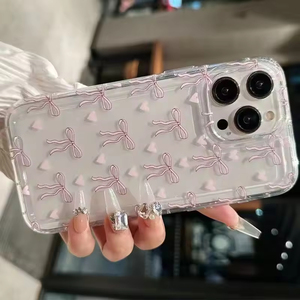Nueva Funda Transparente con Lazo para Teléfono Móvil <span class=keywords><strong>iPhone</strong></span> 17 16 15 14 Pro Max, Antigolpes, para Chicas y Mujeres - Product Image 5