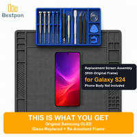 Remplacement pour l'écran OLED du Samsung Galaxy S24 5G, assemblage d'écran original + verre remplaçable, avec cadre d'origine, grade A