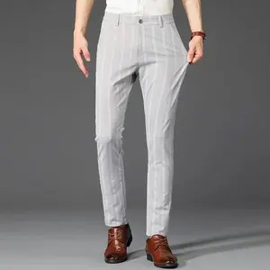 Мужские деловые узкие прямые брюки без глажки