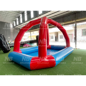 สระว่ายน้ำเป่าลมกลางแจ้งทรงกลมพร้อมผ้าคลุมและเต็นท์น้ำ - Product Image 3