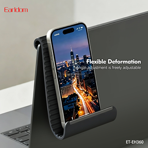 Earldom Foldable Desktop Phone Stand Universal Mobile <b>Holder</b> for IPhone ET-EH360 Black - Product Image 3