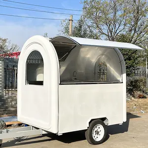 Air conditioner consession new design round food trailer coffee food truck cotton candy food trailer