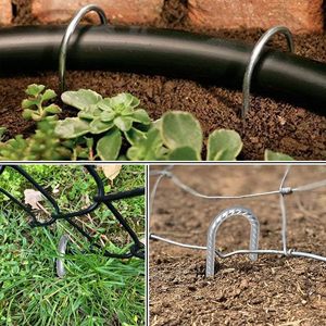 Keoferlo 10 piquets de sol en acier inoxydable de 9,5 pouces, ancrages en U robustes pour trampoline, tente de jardin - Product Image 5