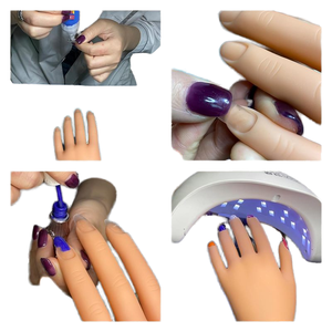 Main d'entraînement flexible pour la pratique des ongles, présentoir de doigts pour la formation en manucure DIY et le nail art - Product Image 5