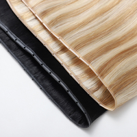 Nouvelle Arrivée Extensions de Cheveux Humains Double Trame Machine Genius Weft Remy Naturelles Russes 100% Cheveux Alignés dans le Sens des Cuticules