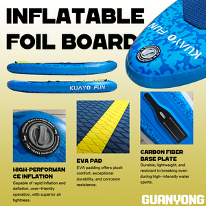 ชุดฟอยล์สามชิ้นสำหรับเล่นเซิร์ฟ OEM ODM Wingfoil Kitesurf Wing Wind Efoil sup Hydrofoil  กระดานโต้คลื่นพีวีซีแบบเป่าลม - Product Image 5