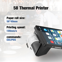 Sistema POS Portátil Android Scangle de 8 Pulgadas con Pantalla HD, CPU de Cuatro Núcleos, Impresora Térmica de 58x40 mm, NFC y Escáner de Códigos de Barras