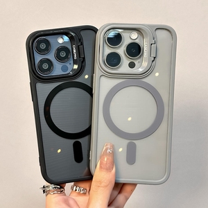 เคสใสระบบแม่เหล็กสำหรับ iPhone 16 PRO MAX พร้อมที่ยึดเลนส์กรอบอะคริลิคใสสำหรับ iPhone 15 14 13 12 - Product Image 1