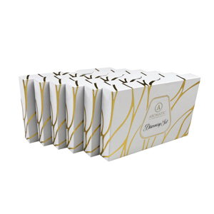 Sang Trọng Nước Hoa Hộp Hot Vàng Dập Mô Hình Nắp Và Cơ Sở Hộp Với Giấy Chèn Cứng Nhắc Các Tông Hộp Quà Tặng - Product Image 3