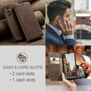 Étui en cuir à rabat magnétique durable de luxe du fournisseur d'origine pour Samsung pour Galaxy A14 A24 A34 A54 A74 étui de téléphone portefeuille - Product Image 5