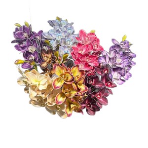 Fleurs d'orchidées Cymbidium artificielles Junheyuan, arrangement de fleurs en soie à 8 têtes pour la décoration de la maison et des mariages - Product Image 5