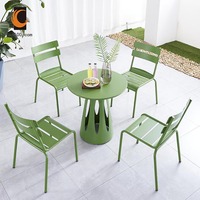 Hochwertiges Aluminium-Outdoor-Möbelset Tropisches Arabisches Restaurant Esstische und Stühle Set Möbel für Cafeteria