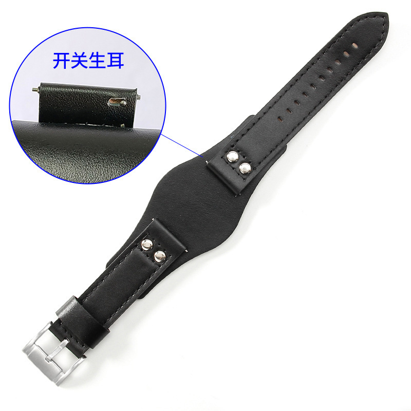 Boucle en acier noir uni-K8