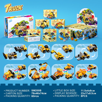 XINGLE Ensemble de blocs de construction en plastique ABS à petites particules 12-en-1, modèle de puzzle de pompier, jouets éducatifs, figurines pour enfants de 5 à 7 ans