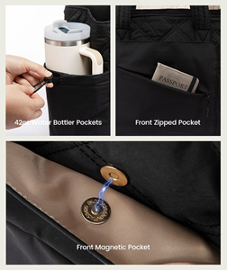 Sac fourre-tout matelassé pour femme avec compartiment pour ordinateur portable, sac à main de travail rembourré - Product Image 3