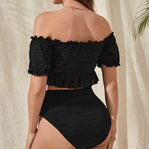 Bikini <span class=keywords><strong>de</strong></span> maternité deux pièces à manches courtes pour femmes enceintes d'été - Product Image 3