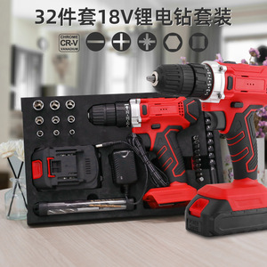 32 Piece 18V Cordless Drill Driver Kit With Lithium Battery For Home Maintenance - Product Image 3