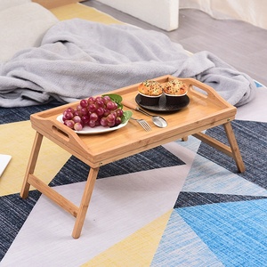 <span class=keywords><strong>Table</strong></span> de petit-déjeuner <span class=keywords><strong>en</strong></span> bambou, <span class=keywords><strong>plateau</strong></span> de service pour ordinateur portable, avec pieds pliables - Product Image 3