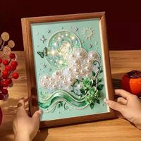 Kit Lukisan Mutiara DIY Terlaris untuk Dewasa, Seni Berlian 5D, Gambar Manik-Manik Full Drill, Dekorasi Dinding Rumah & Hadiah Unik