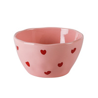 Ensemble de bols et assiettes en porcelaine à motif coréen, mignon, pour mariage, vaisselle écologique, durable et compatible lave-vaisselle