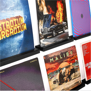 JUNJI Étagère pour disques vinyles en bois de pin élégant Organisateur de maison Support mural flottant pour collection d'albums - Product Image 2