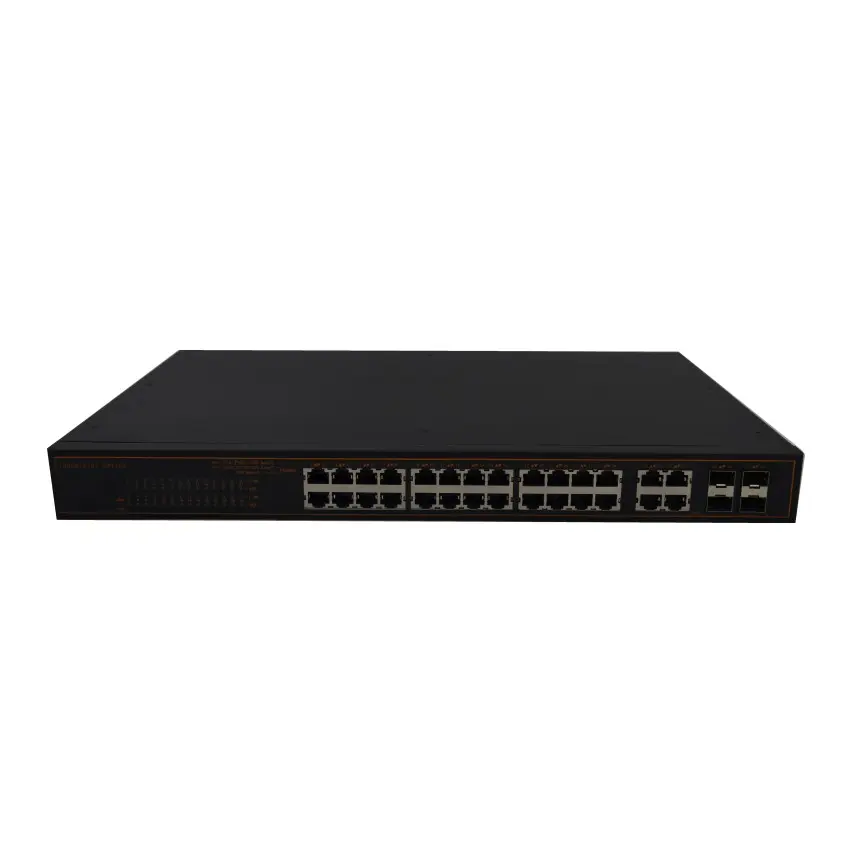 Console Switch industriale 24 porte 10/100m 4 porte in fibra SFP Switch router Core di rete Poe