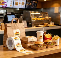 Étiquette personnalisée en rouleau, autocollante, imperméable, ronde, avec logo, pour boulangerie, restaurant, offre spéciale, emballage alimentaire, scellage