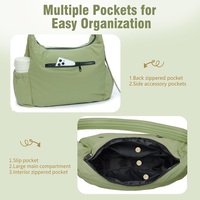 Grand sac hobo bandoulière en nylon unisexe, léger, imperméable, décontracté, pour l'été, idéal pour les voyages, avec bandoulière réglable