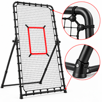 Filet de rebond pour lancer de baseball 4x7FT, filet d'entraînement réglable pour baseball et softball avec zone de frappe