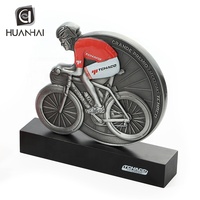 Plaque métallique personnalisée 3D pour cyclisme, remise de prix, trophée, médailles, plaques
