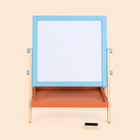 Chevalet de table en bois écologique personnalisable pour enfants avec tableau noir et plateau de rangement, jouet éducatif Montessori, vente en gros