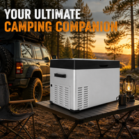 Réfrigérateur de voiture portable professionnel, compresseur 12V/24V/AC, congélateur à refroidissement rapide -20°C pour camion et camping