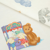 Couverture d'emmaillotage en mousseline 100 % coton, 40 fils, simple couche, 85x85cm, légère, respirante, imprimé dessin animé, personnalisable, pour bébé