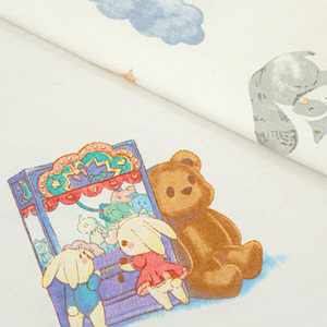 Copertina per passeggino in cotone leggero e traspirante con motivo a cartoni animati per neonati, sacco nanna 85x85cm con bordo sfrangiato - Product Image 4