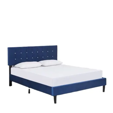 China wholesale fabric double bed factory prices modern bedroom furniture