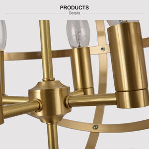 Küre kuş kafesleri demir avize ev çatı asılı 4 lambalar avize aydınlatma - Product Image 6