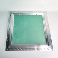 Plaque d'accès au plafond encastrée durable au design moderne 340x340mm, cadre en aluminium et plâtre, réglable, installation facile, pour extérieur et sous-sol