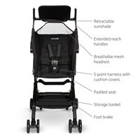 Poussette bébé pliable automatique BAB WAY, poussette de voyage compacte adaptée aux avions, pliage en un clic pour nouveau-nés jusqu'à 3 ans