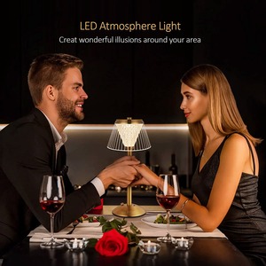 <b>LED</b> <b>Table</b> Lamp Retro Bar <b>Table</b> Lamp Restaurant Atmosphere Decorative Lights USB Rechargeable Wireless Night Light <b>Bedside</b> Lamp - Product Image 5