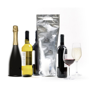 Borsa personalizzata per bottiglie di vino con dispositivo di raffreddamento termico eco-friendly e biodegradabile con manico "congelato" - Product Image 2