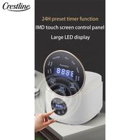 Mini cuiseur à riz électrique Nouveau style Revêtement céramique numérique Pot intérieur Appareil ménager multifonction avec boîtier en plastique