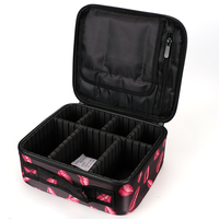 Nouveauté Trousse de maquillage avec séparateurs réglables, organisateur, trousse de voyage, sac à cosmétiques pour artistes