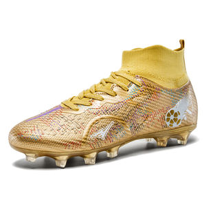 <span class=keywords><strong>Botas</strong></span> de Fútbol de Caña Alta con Parte Superior de Tejido Transpirable, Cuello Tipo Calcetín, Suela Antideslizante de TPU, Ligeras, para Césped <span class=keywords><strong>Artificial</strong></span> - Product Image 1
