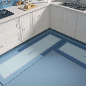 Tapis Rectangle de sol Tapis de bain absorbant personnalisé Tapis de cuisine imperméable géométrique lavable antidérapant - Product Image 4